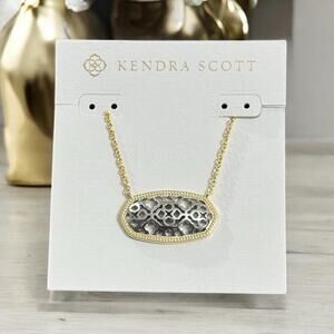 NWT! Kendra Scott Dollie Gold and Silver Filigree Pendant Necklace